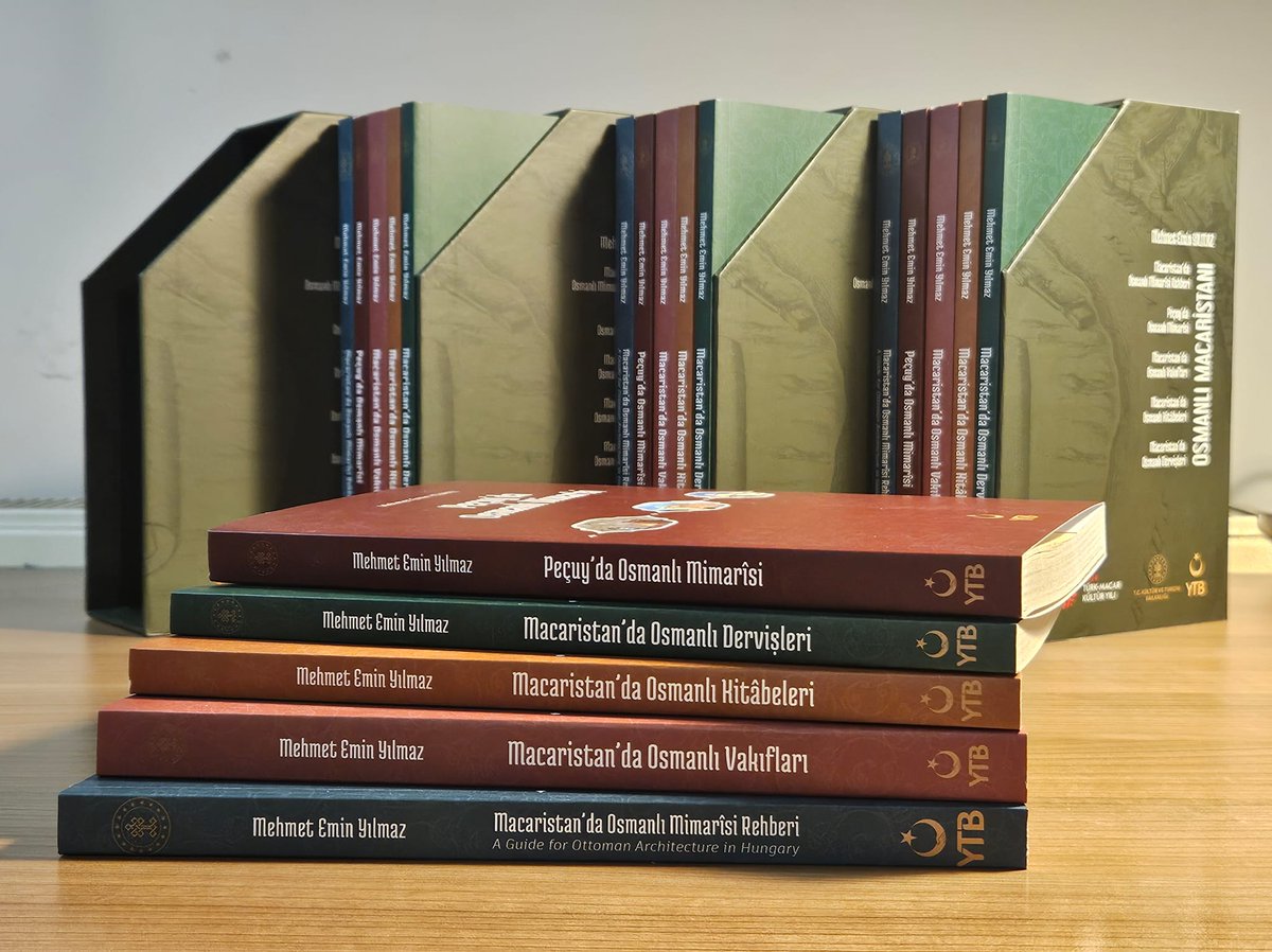 mimaremin's tweet photo. Osmanlı Macaristanı / 5 Kitap (PDF)
Mehmet Emin Yılmaz, YTB Yayınları
2024-2025

📚 Macaristan’da Osmanlı Mimarisi Rehberi
📘 Macaristan’da Osmanlı Vakıfları 
📙 Macaristan’da Osmanlı Kitâbeleri 
📗 Macaristan’da Osmanlı Dervişleri
📕 Peçuy’da Osmanlı Mimarisi

https://t.co/Oi5tceQC12