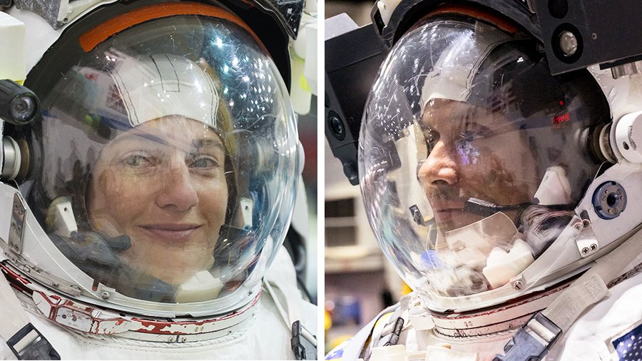 Space_Station's tweet photo. .@NASA astronauts Jessica Meir and Anil Menon started their spacewalk at 8:33 a.m. EDT today to install hardware on the station for future power system upgrades. More... https://t.co/2MF0MB71TN https://t.co/WAJp9B1bEj