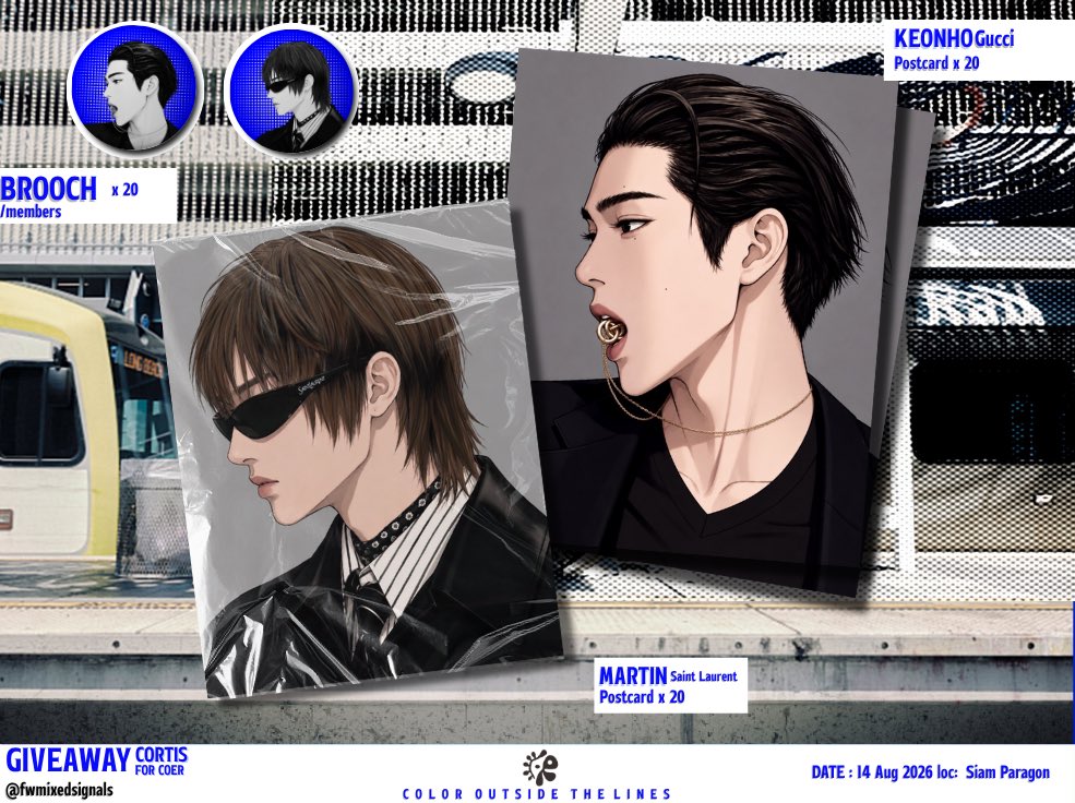 fwmixedsignals's tweet photo. pls kindly retweet ♟️
𝐆𝐈𝐕𝐄𝐀𝐖𝐀𝐘 ✰

• postcard 
• brooch 

14 Aug 2026  @ paragon cineplex
time: tba

RT &amp; show this tweet 💙🖤

#เตรียมตะโกนGOในโรงเมเจอร์
#CORTIS_TOUR_LIVEVIEWING https://t.co/jzbZIaars6