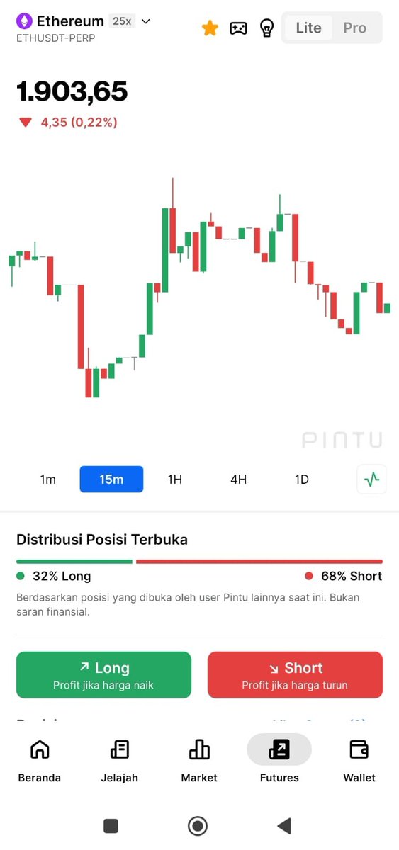 d_kntz's tweet photo. @PintuID Tampilan Pintu Future Lite sangat mudah dimengerti dan mudah digunakan, untuk membuka posisi atau transaksi sangat cepat, grafiknya juga realtime mempermudah user.
Kesannya sangat simple, user friendly dan prosenya cepat.
#AplikasiPintu #PintuFutures #PintuFuturesLite https://t.co/Zhab1pfo7n