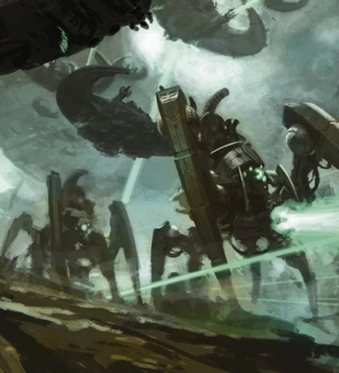 AndrewZ24597481's tweet photo. Triarch Stalker - A combat walker, the Triarch Stalker is a noble weapons platform designed for close in support of Necron infantry and for dealing with enemy armor. https://t.co/eQD1dI7pD2