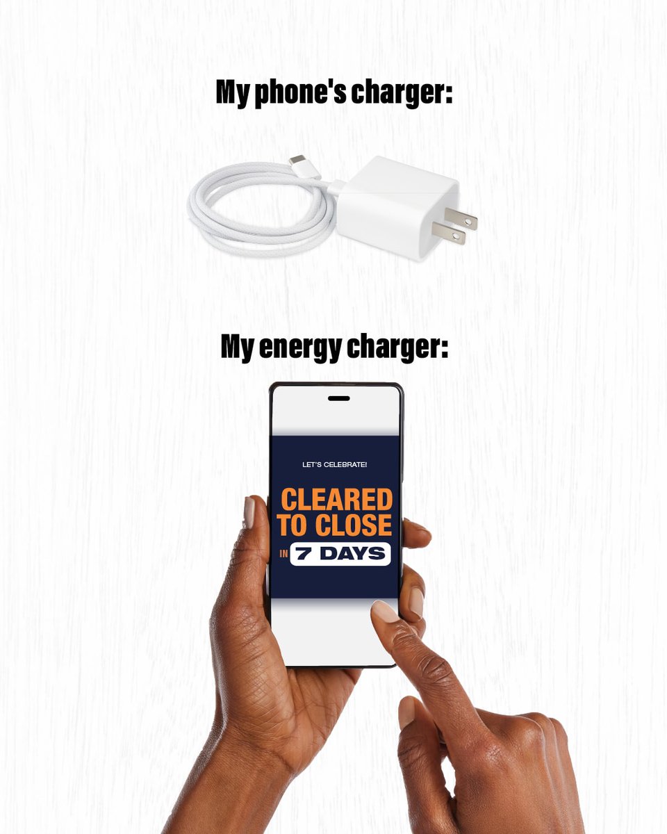 MikeNovak0731's tweet photo. Sure, my phone charger is essential, but my real energy charger? Helping clients get into their dream home! Let's power up your home search — message me to start your pre-approval process. https://t.co/XdUuv27gSj