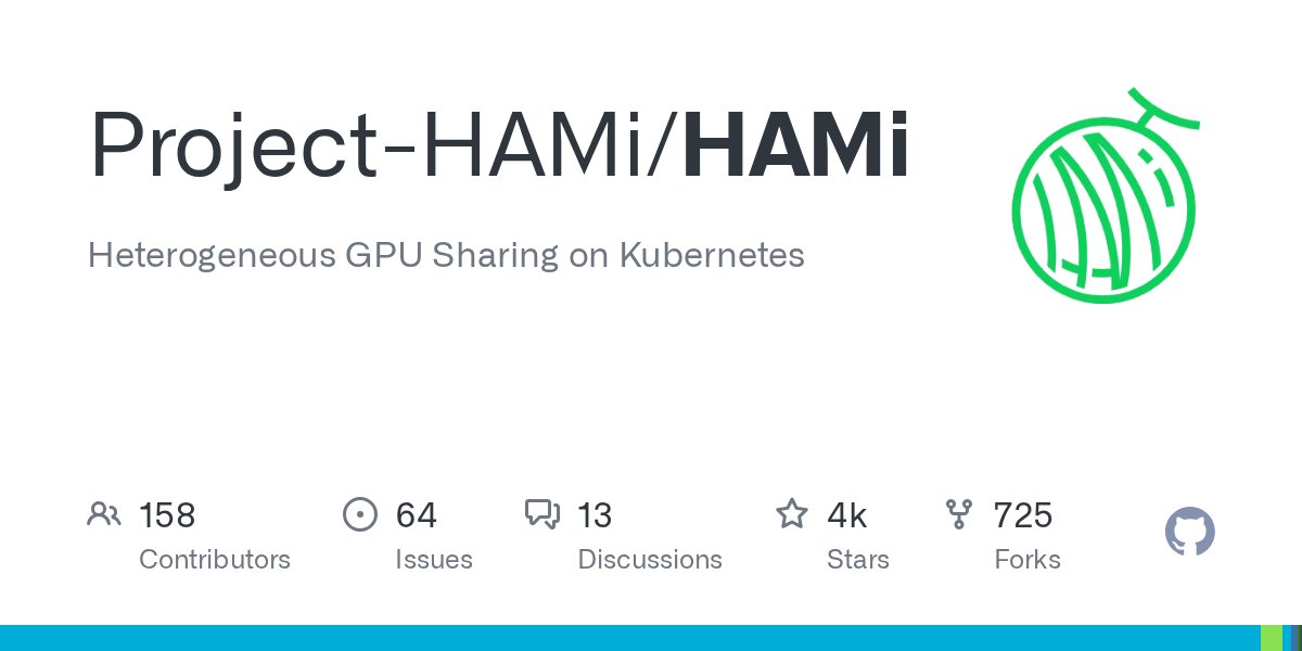 N0V4Dev's tweet photo. Scaling AI infrastructure on Kubernetes is expensive when you can't share hardware. Project-HAMi solves this by allowing heterogeneous GPU sharing. It lets you allocate fractions of a physical accelerator by memory, core, or device count. This helps increase utilization across your entire cluster.

The best part is that it requires zero application changes. You can keep using standard Kubernetes resource requests and limits just like you already do. It works for multi-tenant notebooks, training, and inference workloads running on the same accelerator pool.

The tool integrates with kube-scheduler and Volcano to manage batch AI workloads. It gives you fair device allocation and quota control for building private cloud AI platforms. This is a solid way to manage vGPUs without the typical configuration overhead.
https://t.co/tHVyWzRhE3
#Kubernetes #GPU #AI #Golang