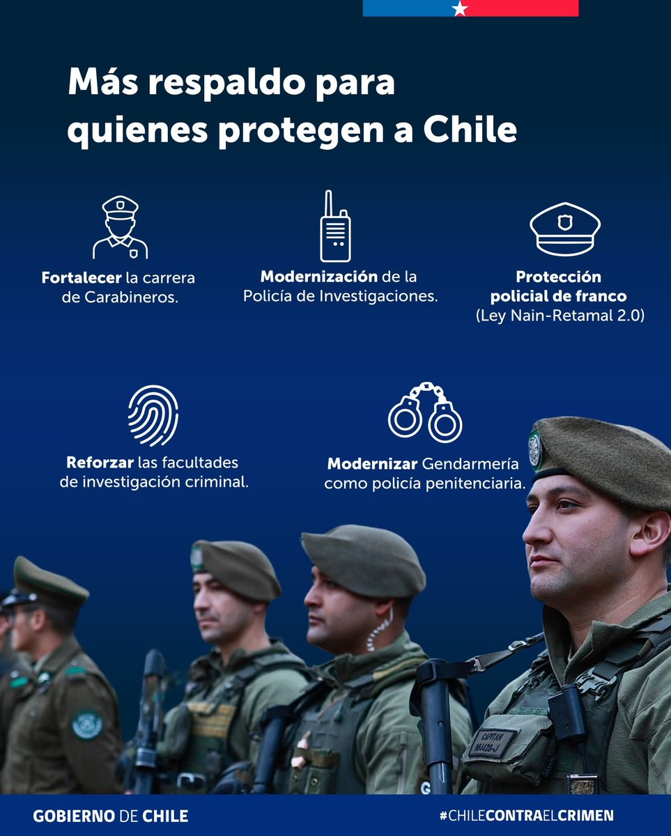 lilidinam's tweet photo. #ChileContraElCrimen* 🇨🇱ACOT busca fortalecer a nuestras policías, reforzar el control de las fronteras, modernizar la seguridad penitenciaria y combatir con mayor eficacia al crimen organizado para proteger a las familias chilenas._ https://t.co/CJPJqZuD2J
