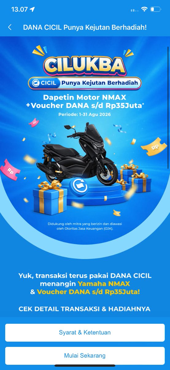 Hanarafg's tweet photo. doain ges, kalo gue dapet yamaha nmax dari DANA cicil, gue bakal touring ke pantai sama salah satu mutual x, hihi https://t.co/z355vYCQfh