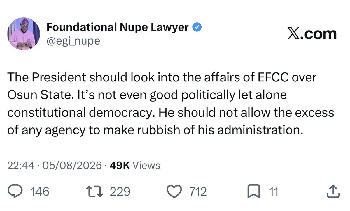 egi_nupe's tweet photo. Y’all called me a mad man. 

Thank you Mr. President. 

On to the next one. https://t.co/Lhx6ewMEDm