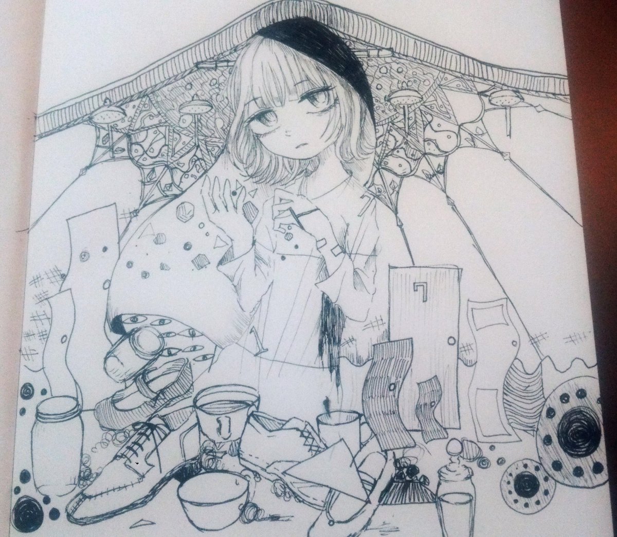 0comet_moth0's tweet photo. 16歳の時の絵　なんか、今と性根があまり大差なさそう https://t.co/YUvkSVGiWH