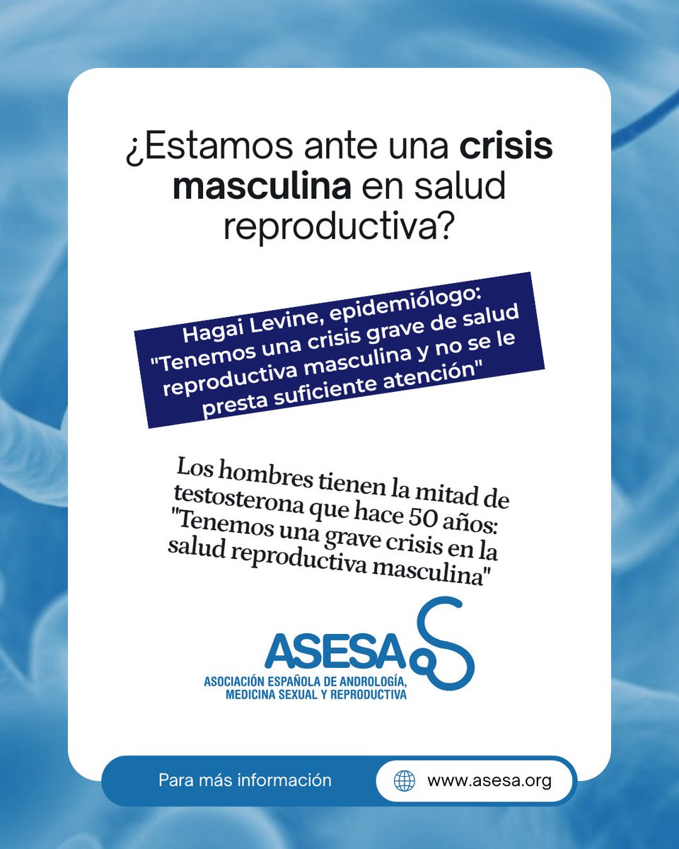 ASESAorg's tweet photo. 🧬El sobrepeso, la diabetes y ciertos disruptores hormonales pueden afectar a la fertilidad masculina.

La testosterona sin control médico puede reducir la producción de espermatozoides.

Consulta siempre con especialistas en Andrología y Medicina Sexual.
IG: @asesa_org
#Peyronie https://t.co/jx07rbn2TY
