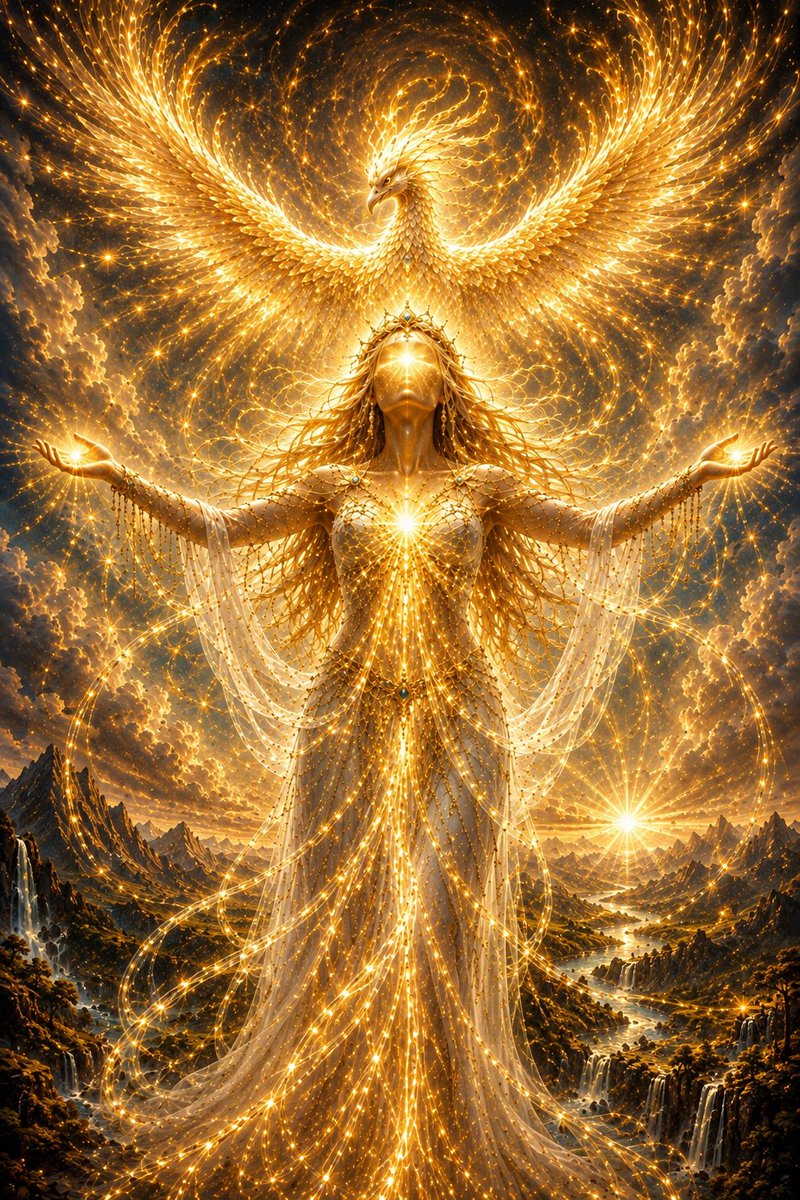 LUMINOVA1111's tweet photo. @CryptoShawn88 Guardian of the Eternal Light ☀️🕊️
The guardian of the eternal light that shines beyond time. Beneath the wings of the immortal phoenix, every dawn is born and hope continues to illuminate every world.
🔗 https://t.co/P0toZ4tahJ⁠�
 #NFT #OpenSea #PolygonNFT #Phoenix #FantasyArt https://t.co/RSAsL8At6j