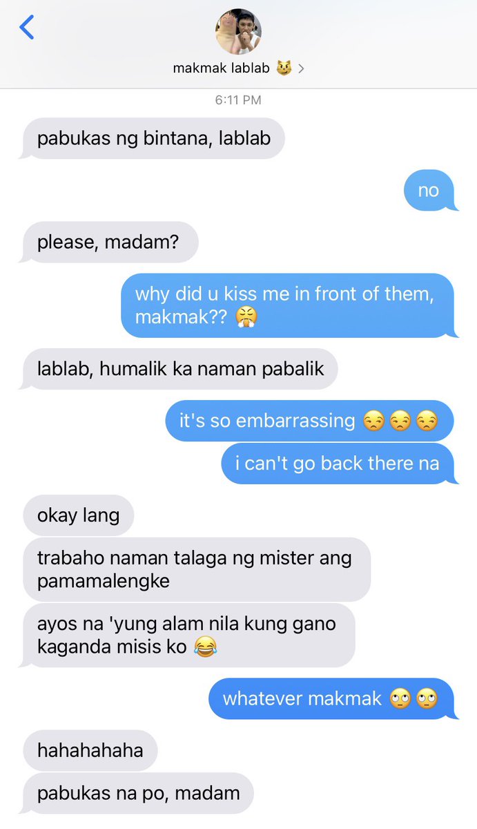 wonsgiggles's tweet photo. makmak took "halikan pa kita sa harap nila" seriously 🤣 https://t.co/3kLibfkCUs