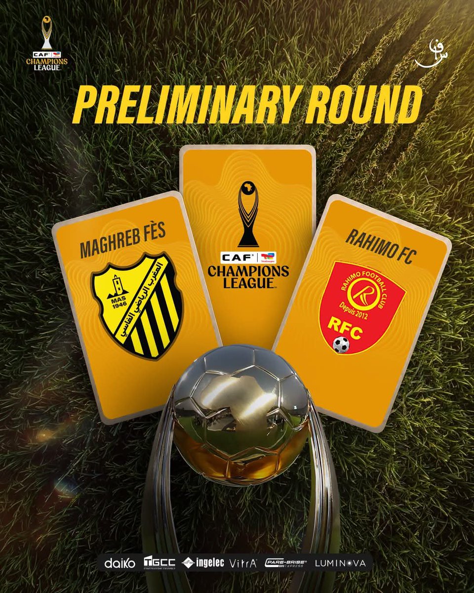 MAS_Fez's tweet photo. بطل المغرب في مواجهة إف سي رحيمو لحساب الدور التمهيدي الأول لدوري أبطال إفريقيا.
الدور الثاني : اسيك ميموزا الايفواري أو بطل الدوري التوغولي.

#dimaMAS  #dimaFES 🟡⚫️ https://t.co/Uayp2X6o61