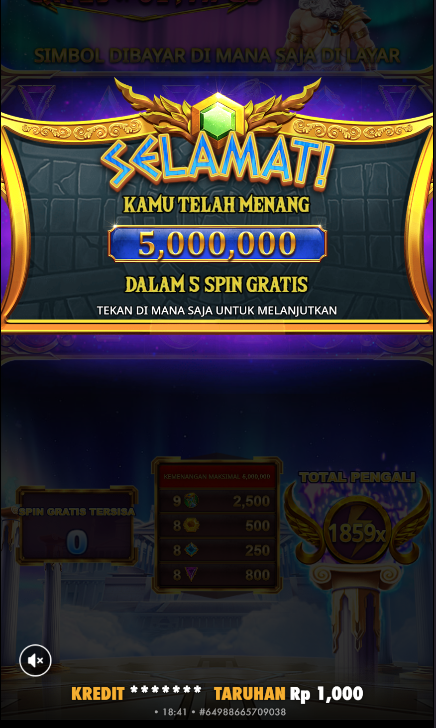 maxwinsultpro's tweet photo. game : gates of olympus 
winner : Rp 5,000,000 (maxwin)
bet : 1000
link : https://t.co/DrRwRfTmkq https://t.co/t9DljqZzdz