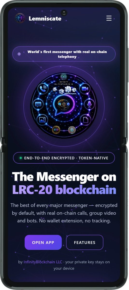 infinityblockch's tweet photo. 🔥 Why use multiple apps when one is enough?

With Lemniscate ∞, you can chat securely via the blockchain, make phone calls, communicate even without an internet connection, use AI tools, CRM, webinars, and much more...—all in one app.

https://t.co/cI1hlzOoqO https://t.co/c8L0iXVlxW