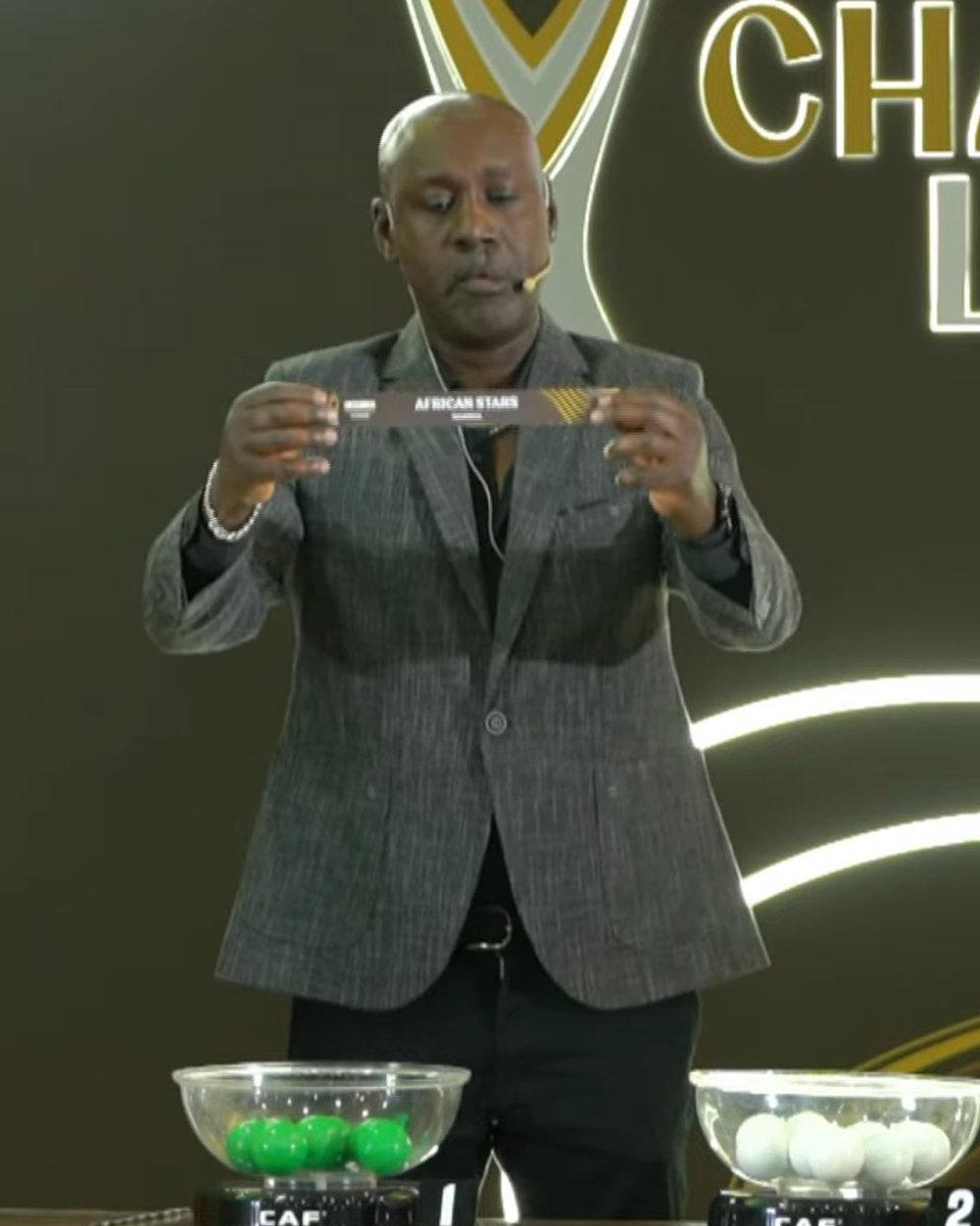 african_StarsFC's tweet photo. The draw is in! π
π³π¦African Stars will take on π¬π¦ AS Mangasport in the 1st Preliminary Round of the #CAFChampionsLeague.
π
First Leg: 4β6 Sept 2026
The journey begins. π΄βͺ #AfricanStars #CAFCL #RoadToGlor https://t.co/5oMiiRCw51