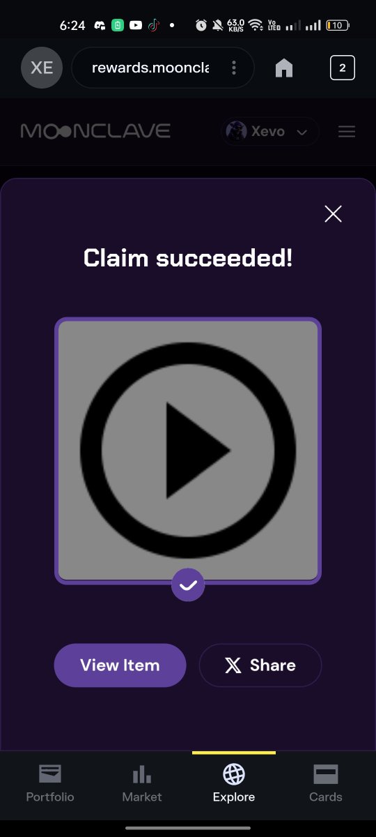 Xevo_07's tweet photo. 🌙 I just claimed my Moonclave Card! 🚀

Join me and claim yours now to be part of the Moonclave community.

🔗 https://t.co/GQ1gMJvGuS

After claiming your card, post on X, tag @themoonclave, and use #moonclavecard.

Who's joining? 👇

#moonclavecard https://t.co/cTiGbod0Y7