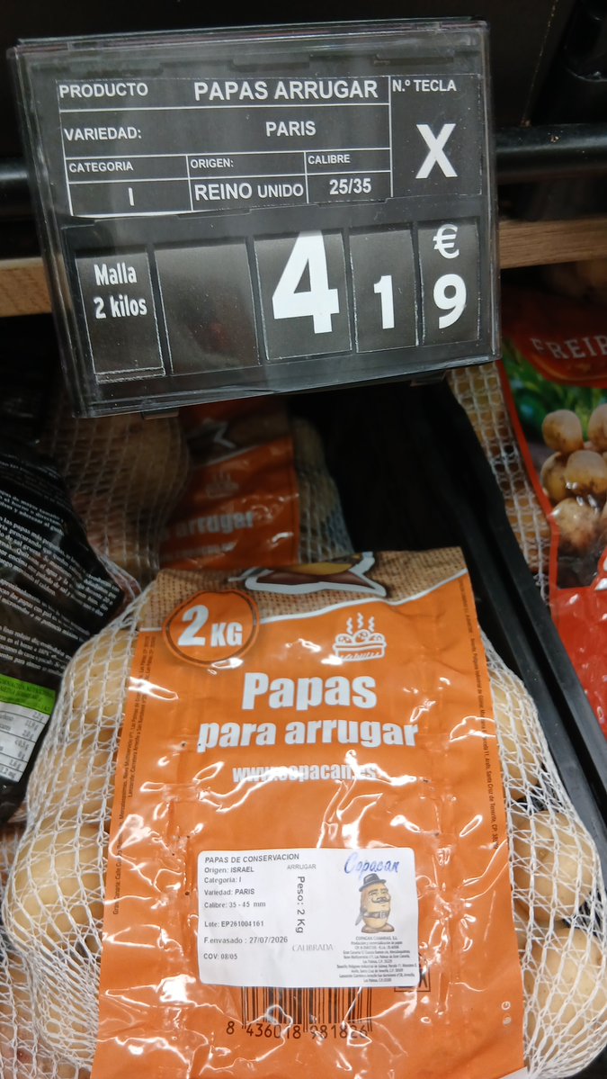 juditvegavet's tweet photo. He visto esto en 3 @HiperDino_ diferentes en Las Palmas de Gran Canaria desde hace meses. Y ya la última vez sí hice foto.

Origen: Reino Unido.
Luego vas a la etiqueta y el origen es Israel.

Por favor, traer eso a Canarias es aberrante, pero al menos no nos engañen @consumogob https://t.co/HfmpSGbPyL