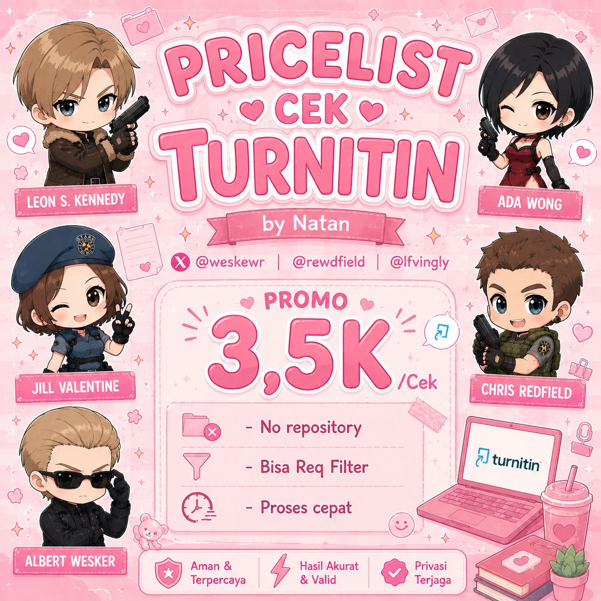 lfvingly's tweet photo. readyy cek turnitin tampilan lamaa yaa stock terbatass

#zonauang https://t.co/P4pOGrTrRz