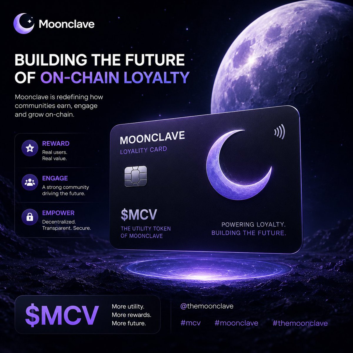 Xevo_07's tweet photo. Here's an original X post that avoids sounding copy-pasted:

The future of on-chain identity and community rewards is getting more interesting. 🌙

Keeping an eye on $MCV and what @themoonclave is building. Early supporters often benefit the most, so I'm excited to see how the ecosystem evolves.

What's your take on Moonclave? 👇

#MCV #Moonclave #TheMoonclaveA natural, personal opinion tends to perform better than generic promotional text, which is more likely to qualify for engagement-based rewards.