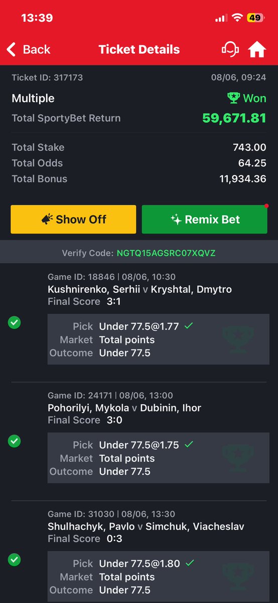 Shegs3456's tweet photo. 64 odds boom jhor 

After so many cut 1 😭🫩😂😭

Drop winning tickets 😌 https://t.co/RuDePpSNNt