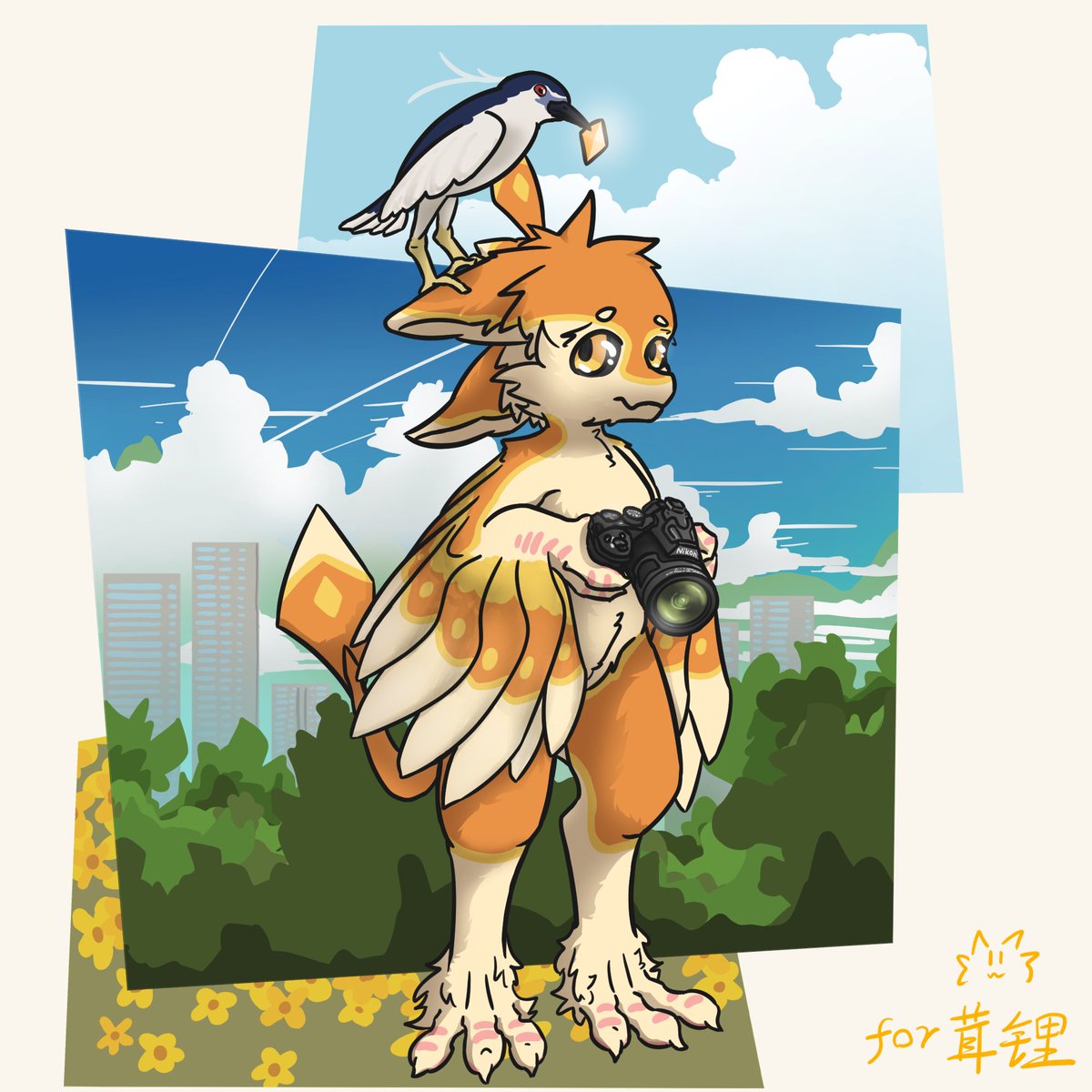 FluffiLyn114514's tweet photo. Birb photographer.
🎨: @Mangguo_CAT 

#Avali https://t.co/J83oZzfeK3