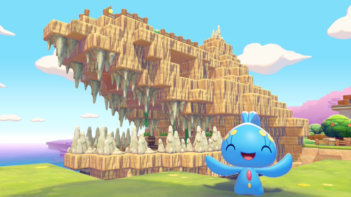 gokurinface's tweet photo. #ぽこあポケモン　
マナフィ仲間になったけど海底ではなくパサパサに以前作ったサメハダ岩に住んでもらおう(ポケダンしたことある人には分かるはず)
時闇空のSwitchリメイク出ないからメタモンの中の人が拗らせてるんだごめんね

夢島でフィオネにも会えた✌️ https://t.co/erl1xqEQpP