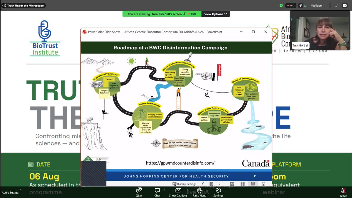 AfricaGeneBio's tweet photo. Join us now as Dr. Tara Kirk define for us misinformation, disinformation, malinformation, scientific uncertainty,  and coordinated manipulation.

Zoom: https://t.co/Y1AdyuCYEo

Youtube: https://t.co/hZuLvMV641

#TruthUnderTheMicroscope #scicom https://t.co/pqCPGDAjxs