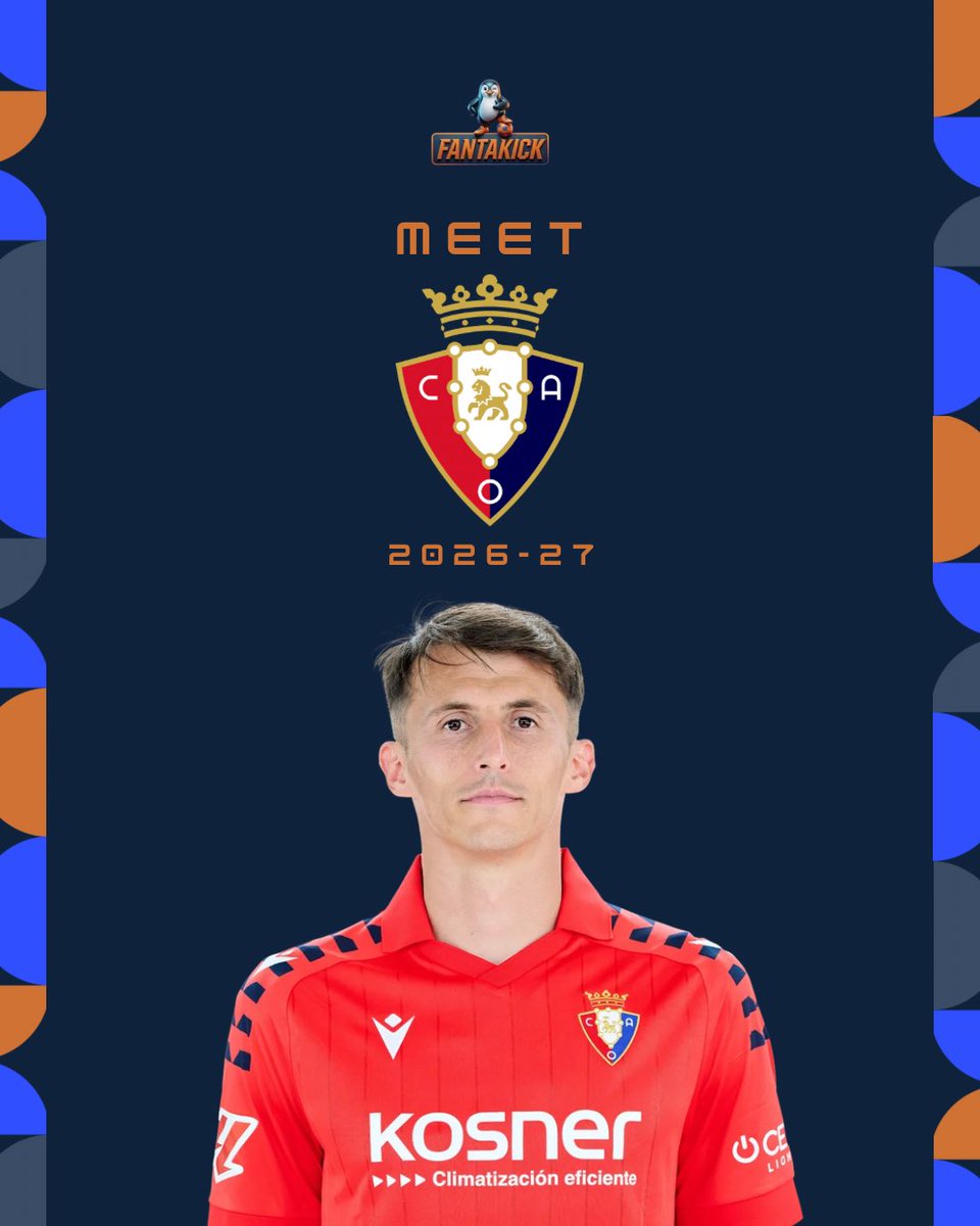 fantakickapp's tweet photo. ๐ด๐ต MEET CA OSASUNA THIS SEASON
Ready to compete in LaLiga! ๐ช๐ธ
A club built on passion, determination, and a fighting spirit.
Will CA Osasuna be one of the clubs you choose in FantaKick this season? ๐๐ฅ
#FantaKick #Osasuna #LaLiga #FantasyFootball #Football https://t.co/qOy8MJAw1E