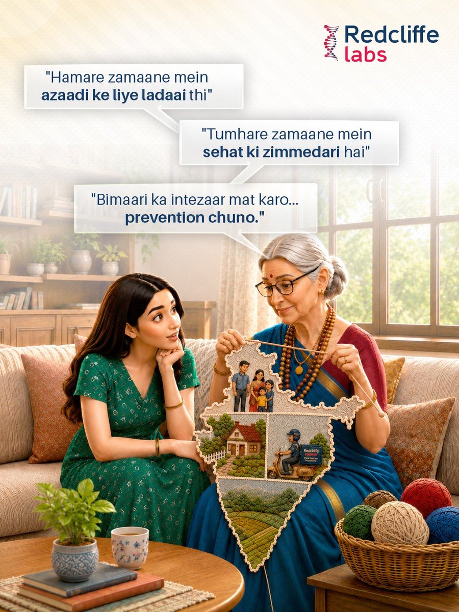 redcliffelab's tweet photo. This Independence Day, let’s celebrate a stronger India by choosing prevention over cure. 🇮🇳 Every health check is a step towards a healthier tomorrow because Hum Honge Kaamyaab, when prevention becomes a priority. ❤️
#humhongekamyab #redcliffelabs #independenceday https://t.co/AFcm4A1Elu