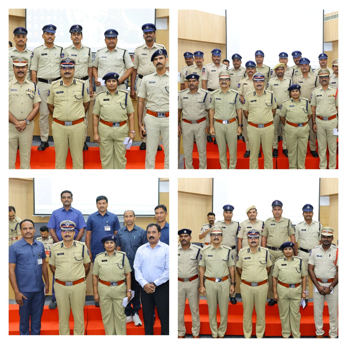 cyberabadpolice's tweet photo. 🏅 𝐂𝐲𝐛𝐞𝐫𝐚𝐛𝐚𝐝 𝐏𝐨𝐥𝐢𝐜𝐞 𝐂𝐨𝐦𝐦𝐢𝐬𝐬𝐢𝐨𝐧𝐞𝐫 𝐇𝐨𝐧𝐨𝐮𝐫𝐬 𝟐𝟏𝟔 𝐏𝐨𝐥𝐢𝐜𝐞 𝐏𝐞𝐫𝐬𝐨𝐧𝐧𝐞𝐥 𝐚𝐭 𝐑𝐞𝐰𝐚𝐫𝐝 𝐌𝐞𝐥𝐚

Dr. M. Ramesh, IPS, Commissioner of Police, Cyberabad, felicitated 216 police personnel for their outstanding contributions to crime prevention, crime detection, and maintenance of law & order at the Reward Mela held at the Cyberabad Commissionerate.

The programme was attended by Dr. M. Ramesh, IPS, Commissioner of Police, Cyberabad; Smt. T. Annapurna, IPS, DCP (Admin); Sri. N. Koti Reddy, IPS, DCP, Quthbullapur Zone; Ritiraj, IPS, DCP, Kukatpally Zone; Sri. A. Muthyam Reddy, DCP, Crimes/EOW; Shoban Kumar, DCP, SOT; ACsP and staff of Cyberabad.

The Commissioner congratulated the awardees and urged officers to strengthen property crime prevention by leveraging modern technology, CCTV analysis, digital investigation tools, and continuous professional learning to deliver better public service.
#CyberabadPolice #RewardMela #PoliceExcellence #PublicService #CrimePrevention