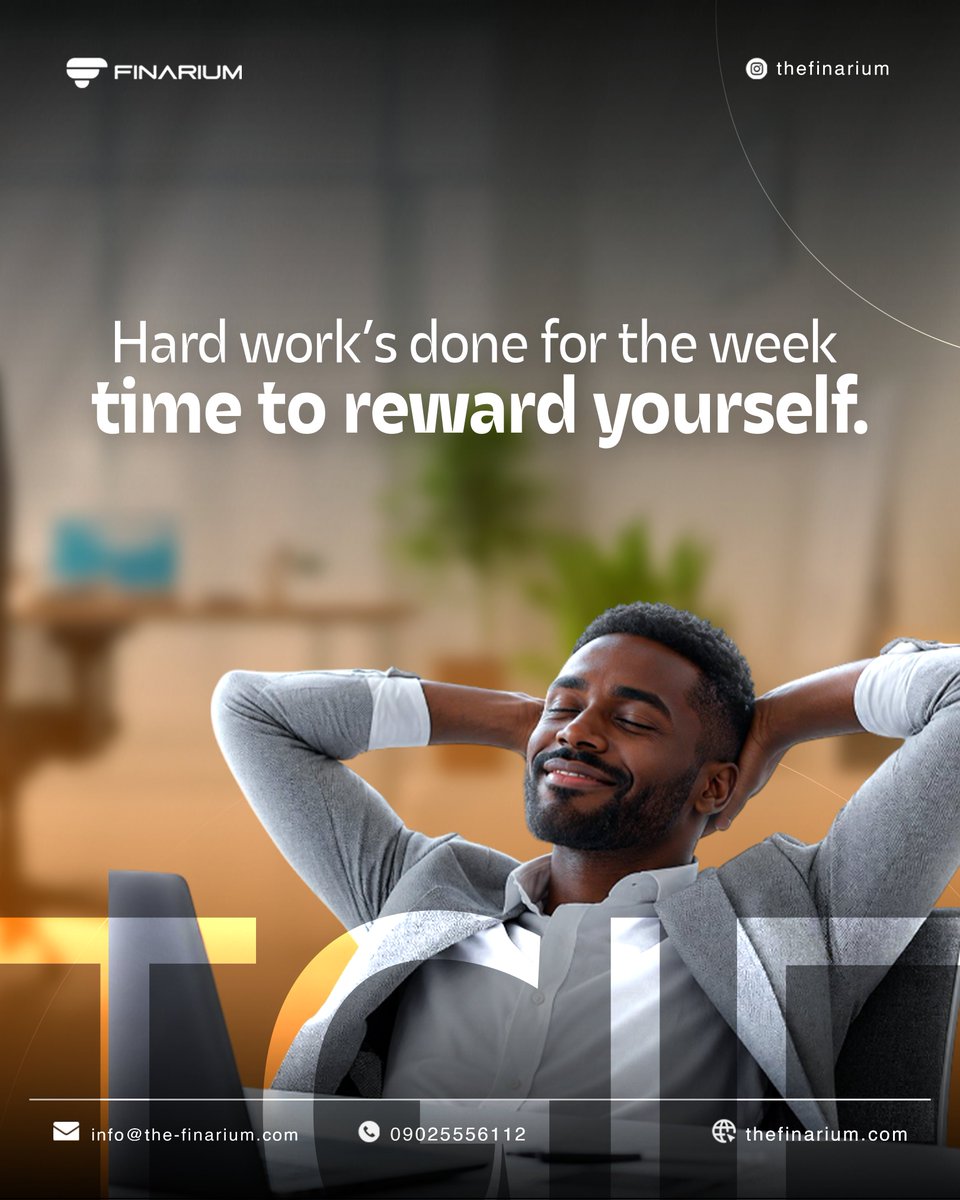 TheFinarium's tweet photo. TGIF!

The grind is officially paused. You’ve worked hard all week. Now, it’s time to log off, recharge and enjoy the fruits of your labour.

#Finarium https://t.co/fayMIIM4X1