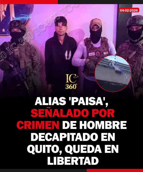 DRACOBARUK's tweet photo. #IC360 II David Velásquez, conocido como alias 'Paisa', quedó en libertad con medidas cautelares luego de ser detenido por su presunta vinculación con el asesinato de un hombre hallado decapitado en un puente de la parroquia Llano Grande, en el norte de Quito. https://t.co/qjQwhGg7i9