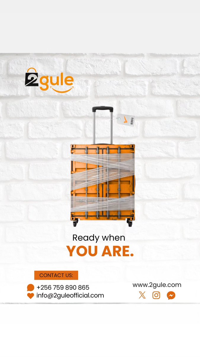 2guleOfficial's tweet photo. Packed. Secured. Ready to move.

Wether its your hoods from the US, Canada, UK, Dubai , China or your bags. 2gule gets you there without the wait.

Fast. Reliabe. Always on time.

📞+256 759 890 865
📧Info@2guleoficial.com 
https://t.co/bbqgPQPRSy https://t.co/QEOTauoikG
