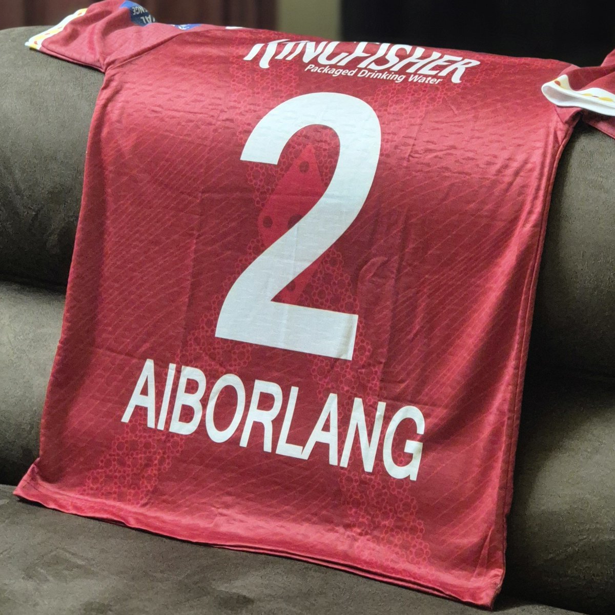 kevbmat's tweet photo. Jersey dedicated to Shillong Lajong FC star player Aiborlang Khongjee. ❤️
#IndianFootball https://t.co/DoSBYLeFej