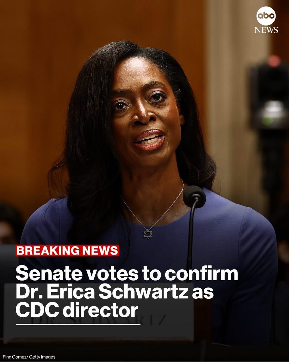WellsJorda89710's tweet photo. BREAKING 🚨
President Trump just got Dr. Erica Schwartz confirmed as the next CDC Director.
A highly qualified Black woman.
Retired Rear Admiral.
MD + JD + MPH.
Former Deputy Surgeon General.
The same media that calls Trump a “racist” every day is dead silent while he makes history by putting the first Black woman in charge of the CDC.
Where’s the celebration?
Where’s the applause?
A lot of people who usually scream the loudest are suddenly quiet.
Merit over race.
Results over rhetoric.
#Trump #CDC #DrEricaSchwartz #FirstBlackWomanCDC #AmericaFirst #Meritocracy #MakeAmericaHealthyAgain