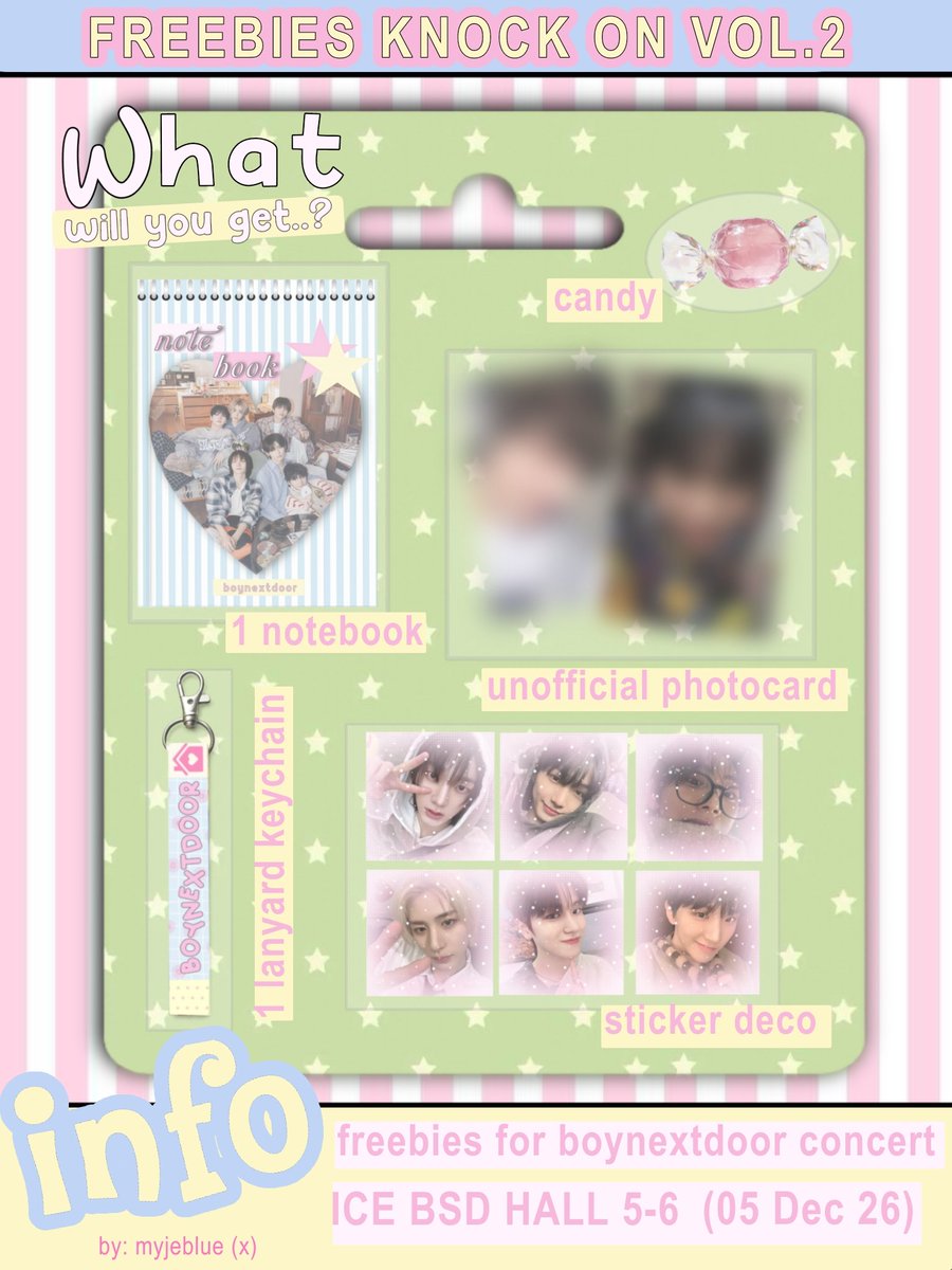 myjeblue's tweet photo. ♯ FREEBIES BOYNEXTDOOR KNOCK ON VOL.2 IN JAKARTA by @myjeblue ── .✦

🗓 05 December 2026
📍ICE BSD HALL 5-6
⏰️TBA
 
𐔌 . ⋮ RT and Likes are very appreciated .ᐟ ֹ ₊ ꒱

──── details on pict 𖹭.ᐟ https://t.co/T7WPJpD8Qv