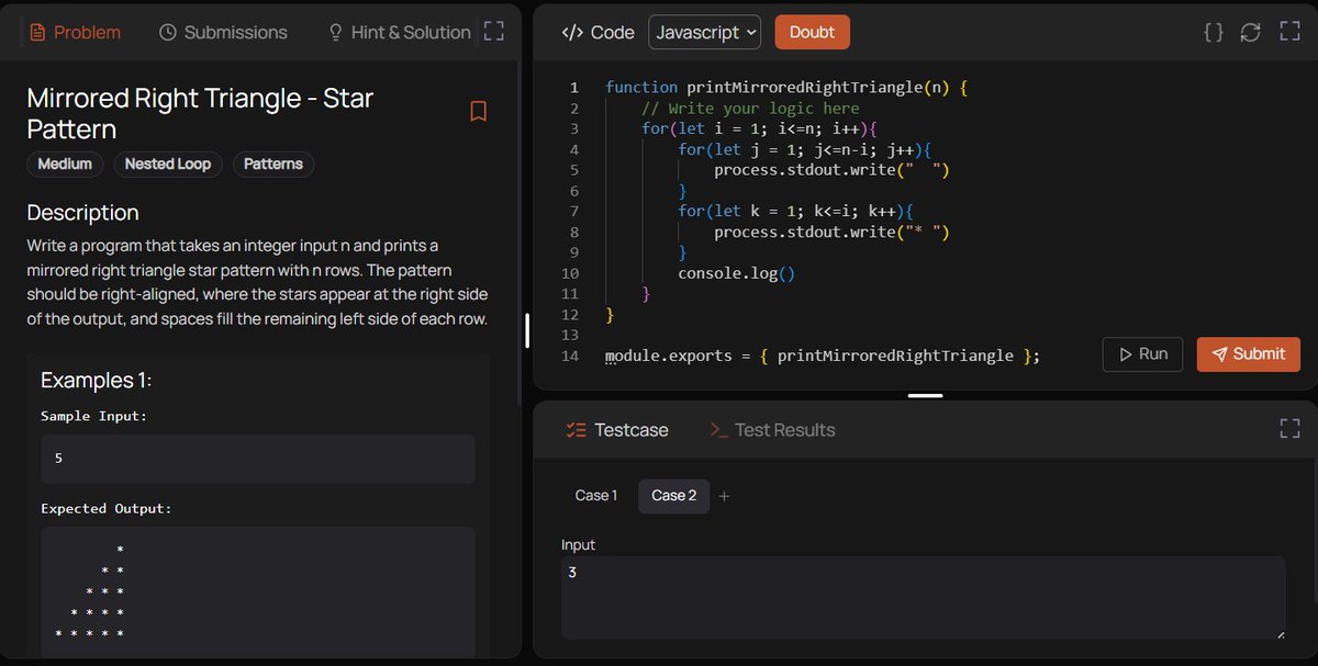 NikhilGupta6656's tweet photo. π Day 1 of my DSA journey!
Started Pattern Programming with Ali Ansari Bhaiya and solved several pattern-based questions.
Every pattern strengthens logical thinking, loops, and problem-solving skills.
One day at a time. π»π
#DSA #PatternProgramming #Coding #Developer https://t.co/mFpuQJD99C