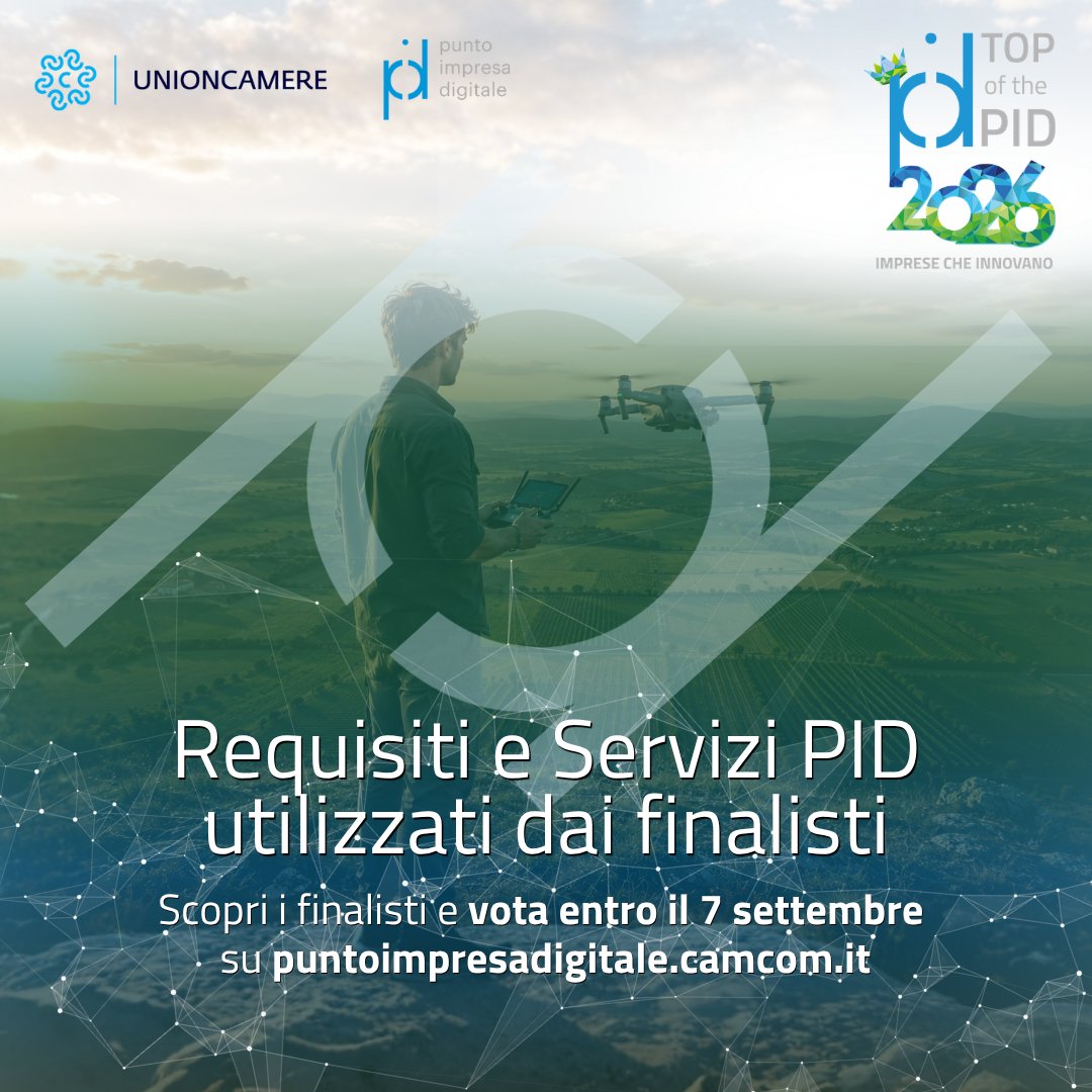 PID_CamCom's tweet photo. Cosa hanno in comune le imprese finaliste del Premio #TopOfThePID2026? Hanno intrapreso un percorso concreto  avvalendosi dei servizi della rete dei #PuntiImpresaDigitale come:
SELFI4.0 &amp; ZOOM 4.0
PIDCyberCheck
SUSTAINability
PID Academy

Maggiori info ➡️ https://t.co/7pb5k9RoHy https://t.co/qqVImd0Ip3