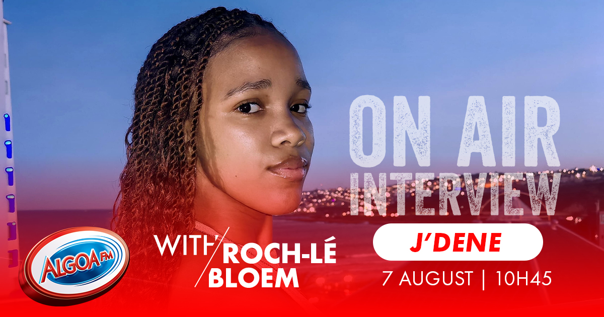 AlgoaFM's tweet photo. Celebrating Women in Music this August!

Roch-Lé Bloem chats to singer-songwriter,J'Dene, an
emerging South African artist making waves with her
soulful blend of Neo-soul and R&amp;B. 

Tune in tomorrow at 10:45 am, as J'Dene shares her
musical journey and the story behind her
sound. https://t.co/dStUwL8y7g