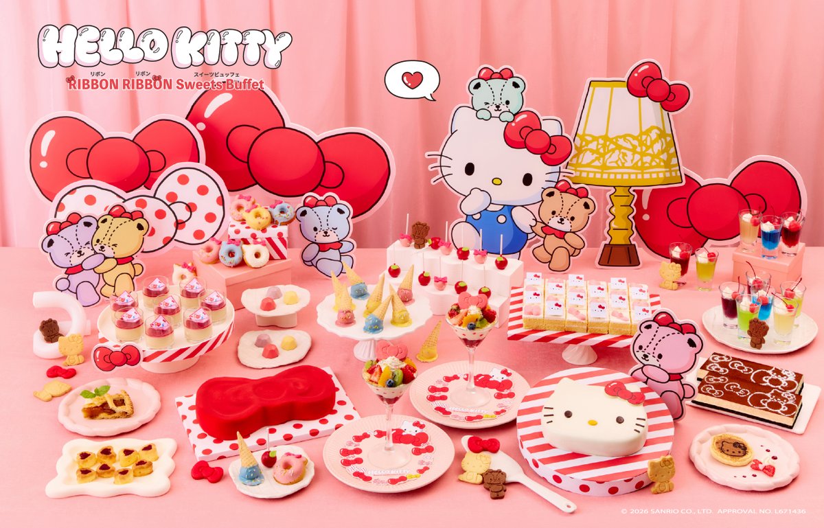 kyotocentury's tweet photo. ＼ ハローキティ×タイニーチャム 🎀 ／
京都センチュリーホテルにて秋限定のコラボスイーツビュッフェ開催決定🍨✨

リボンをテーマにした愛らしく上品なスイーツが盛りだくさん！
大切な人とスイートな時間をお過ごしください☕️

▽詳細はこちら
https://t.co/krkEl7Pf8B https://t.co/Z1EqRJoni5