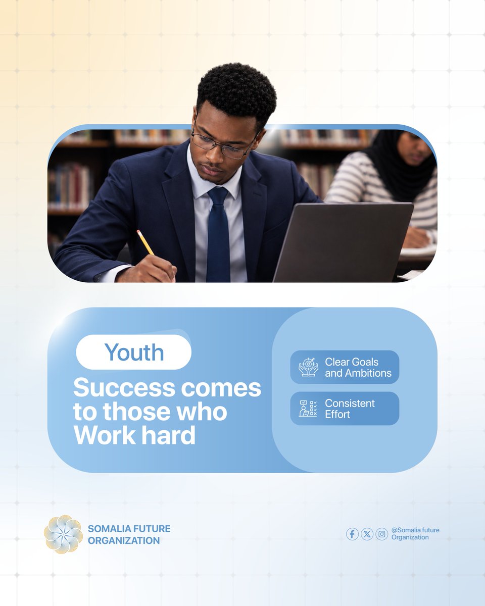 Som_Future's tweet photo. Youth, success comes to those who work hard, set clear goals and ambitions, and remain consistent in their efforts. https://t.co/se77N5w3W7