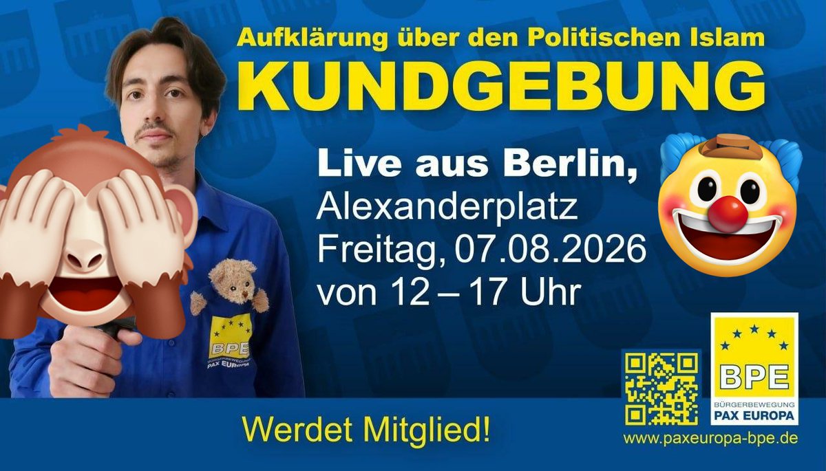 reclaimrosalux1's tweet photo. 💥 ALERTA BERLIN 💥
die verstrahlten von #stürzenberger wagen sich wieder nach berlin #b0708. fühlt sich jemand berufen? 🙈 die letzten male in berlin waren ziemloche flops. das ist jetz auch sehr spontan.
#noBPE
⚠️
https://t.co/MoAeea3iR3 ⚠️ https://t.co/2hKa89TTzO