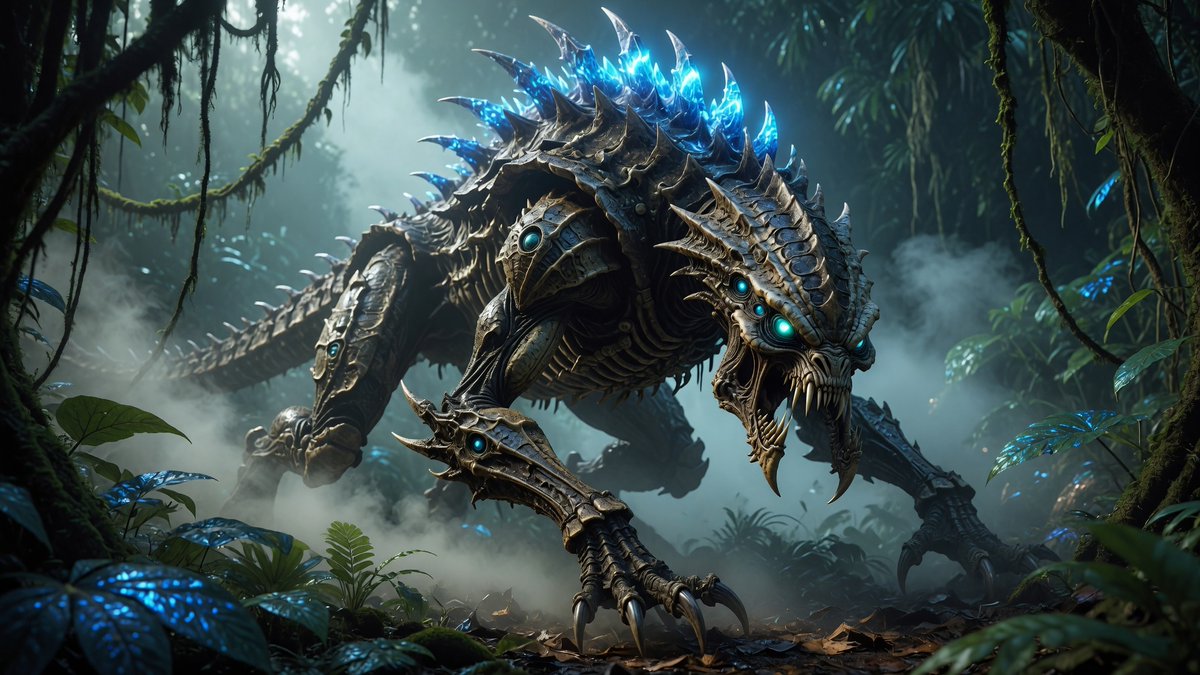 RockGrokAI's tweet photo. Creature Concept Art, prompt in alt. https://t.co/OLf10zyjm6