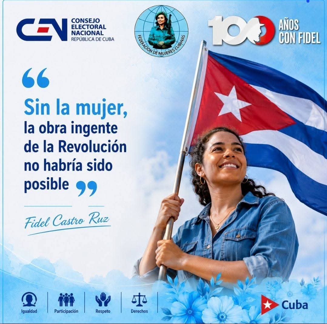 JuanAndres72208's tweet photo. La fuerza, el liderazgo y el protagonismo de las mujeres han sido pilares esenciales en la edificación de la sociedad cubana.
... "Sin la mujer, la obra ingente de la Revolución no habría sido posible" #FidelCastro 
#MiMoncadaEsLaPatria https://t.co/Fpo5akIcG3