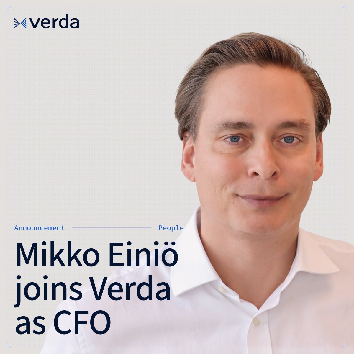 verdacloud's tweet photo. We're thrilled to welcome Mikko Einiö onboard as Chief Financial Officer. Mikko brings 20 years of investment banking, capital raising and corporate development experience to support us in our next phase of growth 🧵 https://t.co/Fjk5yOq7au
