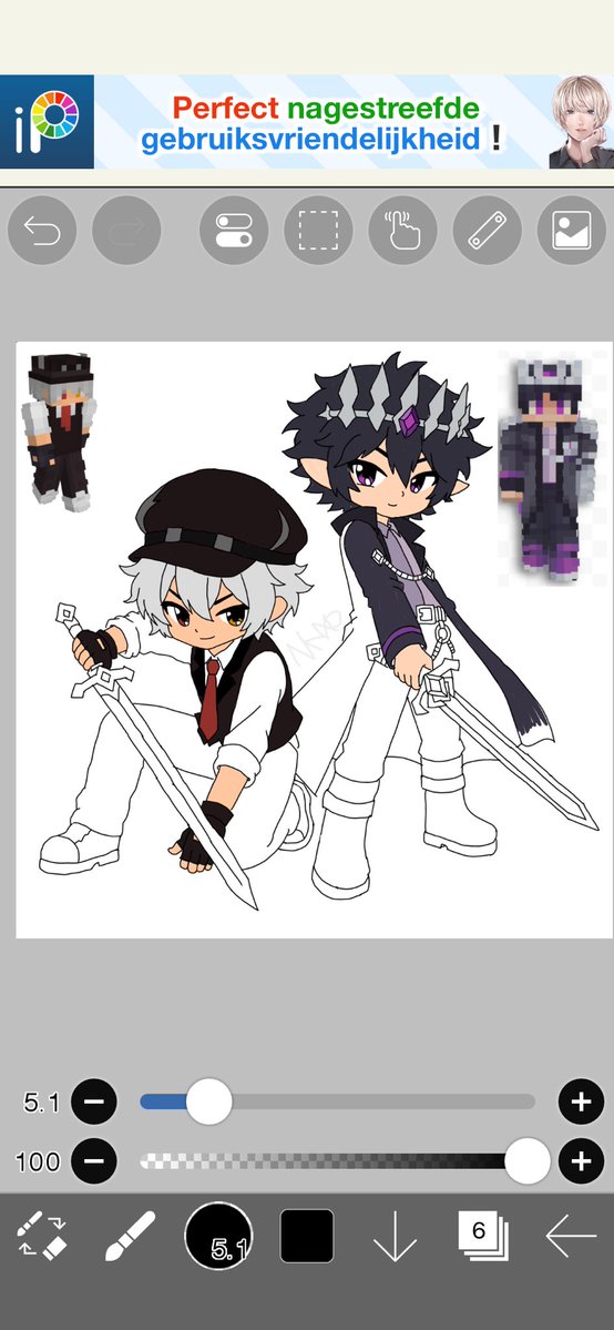 NnightmareXD's tweet photo. WIP 
working on drawing the Syndicate members (Abyss Smp) 

for the first two members i’m drawing are  @TusuGoBRR and @Itzsans_  ngl my two favorite members https://t.co/I5A1mGbPnD
