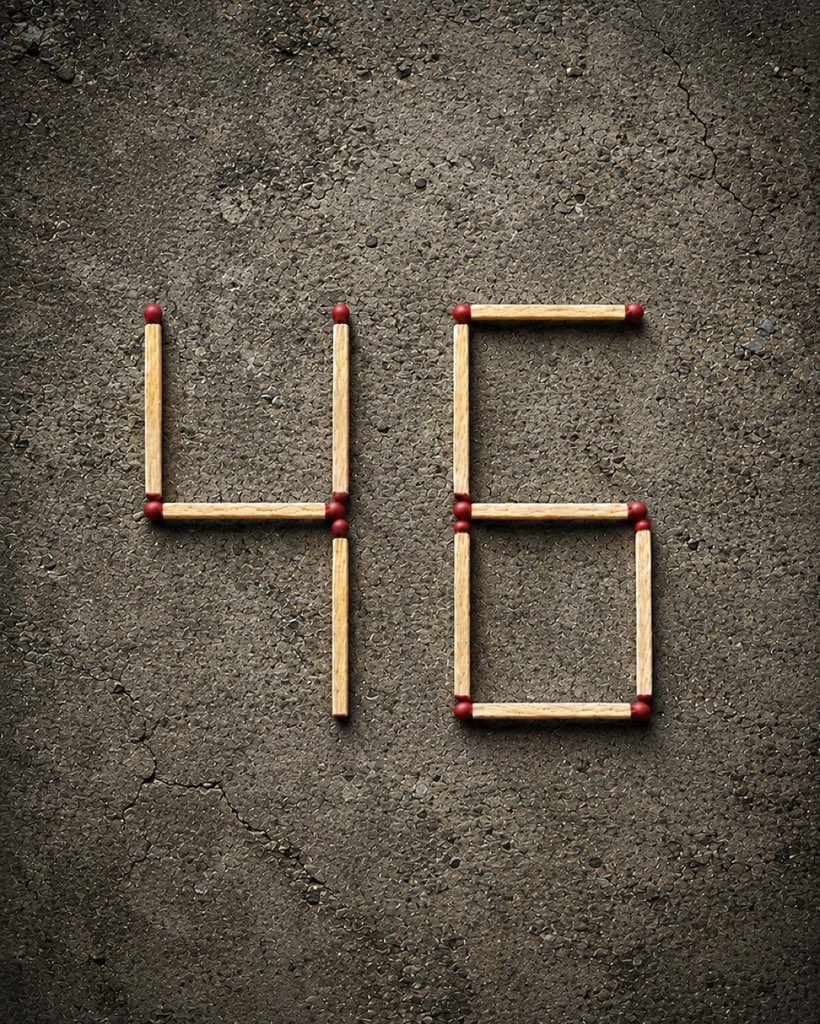 Gini_220's tweet photo. Tell me the number greater than 46 by moving just one stick. 

0.0001% will win.. https://t.co/4w2YaW0Vzq