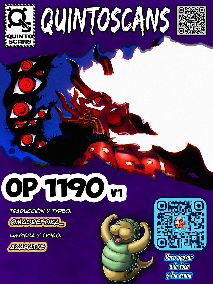 quintoemperador's tweet photo. ONE PIECE 1190 en español by 🏴‍☠️ QUINTO SCANS 🏴‍☠️ 

Léelo aquí: https://t.co/skoKGlaj8z

Traducción: @madrefoka_ https://t.co/xYnqn8WTz8