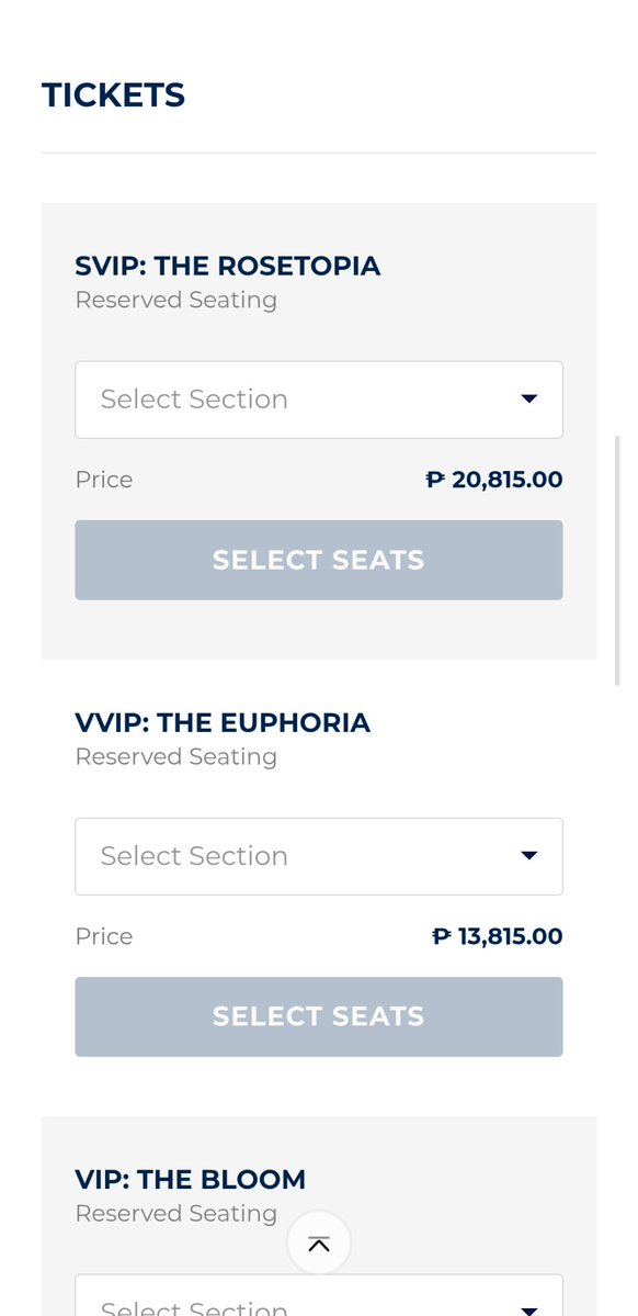 cheer0616's tweet photo. Tix worth 20k+ was never announced and rows A-C were never available for sale. On July 1, there's already an official announcement that SVIP is sold out.

So why are we suddenly seeing a new ticket price on the website with seats for sale a week before the con? @LSquaredProdPH https://t.co/wnH55Kjbwb