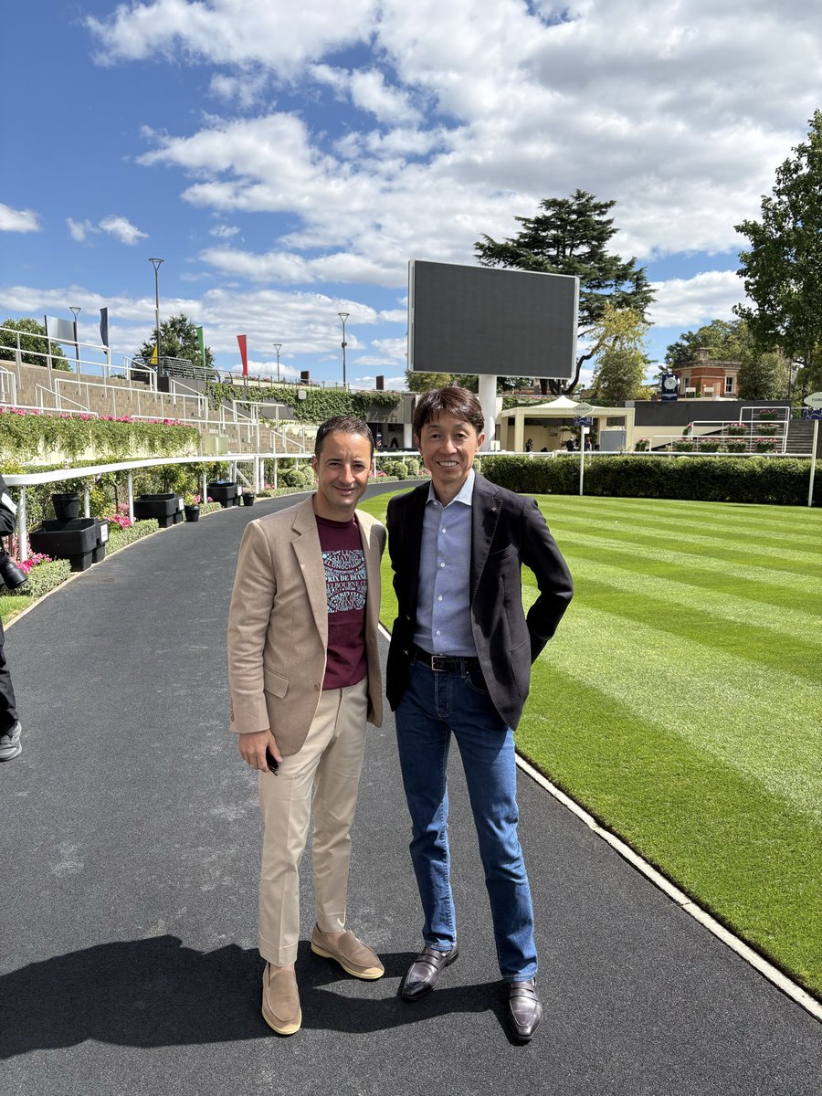 AtTheRaces's tweet photo. Two legends of the game! 🤩

Yutaka Take and @christo68914587 are at @Ascot ahead of the Shergar Cup on Saturday!

@netkeiba #競馬 🇯🇵 https://t.co/P7QQxnfA0Z