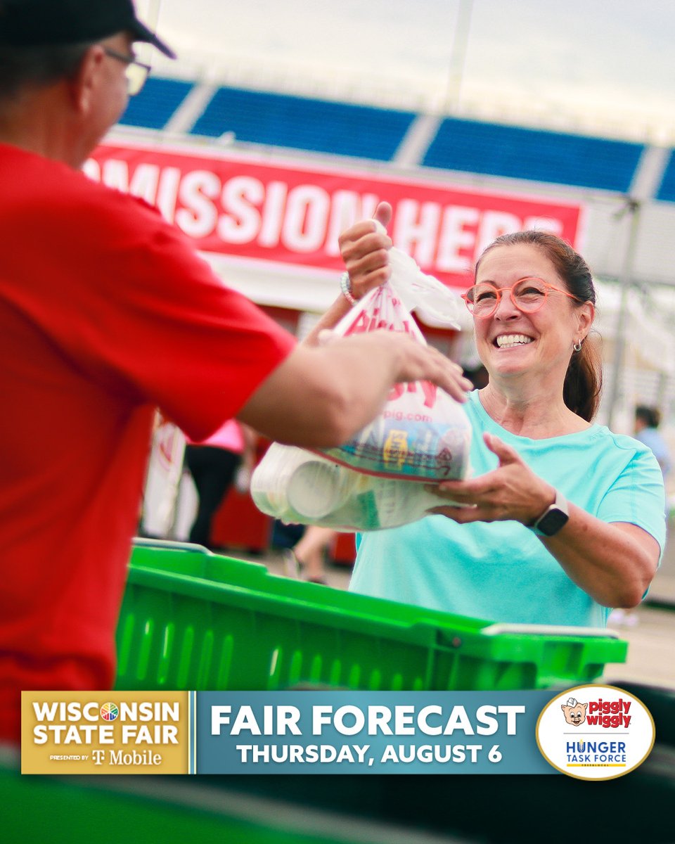 wistatefair's tweet photo. OPENING DAY IS FINALLY HERE!

🎟️ Save with @Piggly_Wiggly, benefiting @hungertaskforce  - Get an admission ticket for just $5 when you donate two cans of fruit or vegetables, or make a cash donation.
🎵 Tonight's Bank Five Nine Main Stage Show: Hairball
🎡Exciting Extra: Take a ride on our biggest Ferris wheel ever, the America 250 Wheel, presented by @meijer.

Find the Daily Schedule here: https://t.co/E5xIFo1FhQ
